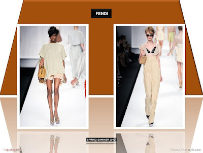 Fendi Spring 2010 Ready To Wear see-thru top with bra and shorts