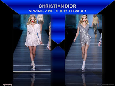 Christian Dior Spring 2010 Ready To Wear faux wrap dress