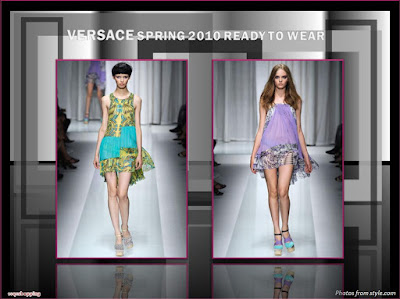 Versace Spring 2010 Ready To Wear float-away mini-dress