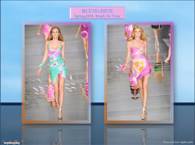 Blumarine Spring 2010 Ready To Wear tie-dye dress