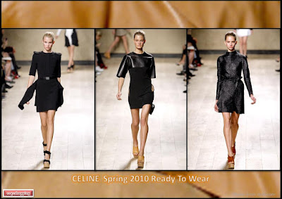 Celine Spring 2010 Ready To Wear Phoebe Philo leather dress