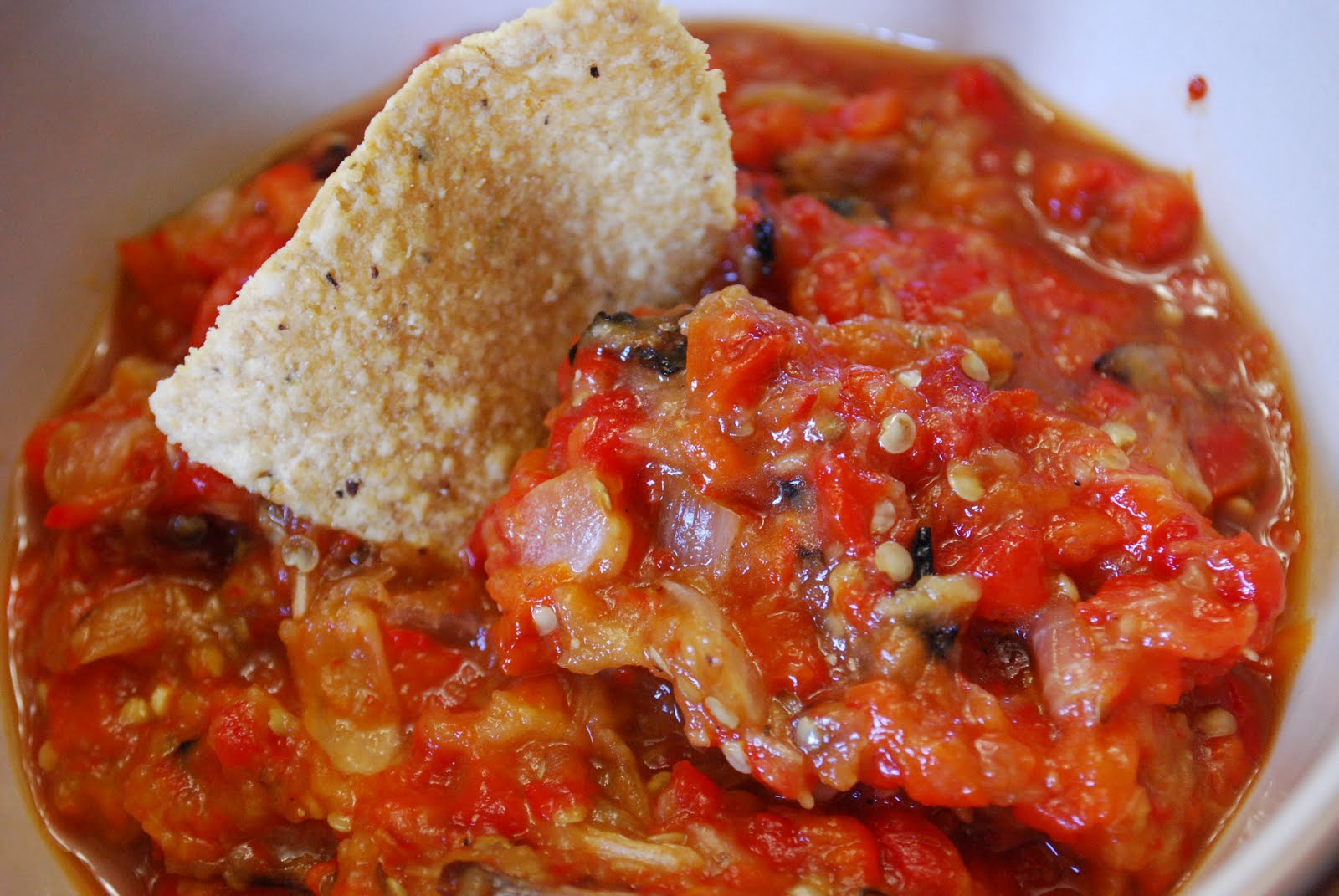 "Pointless" Meals Roasted Red Pepper and Eggplant Dip