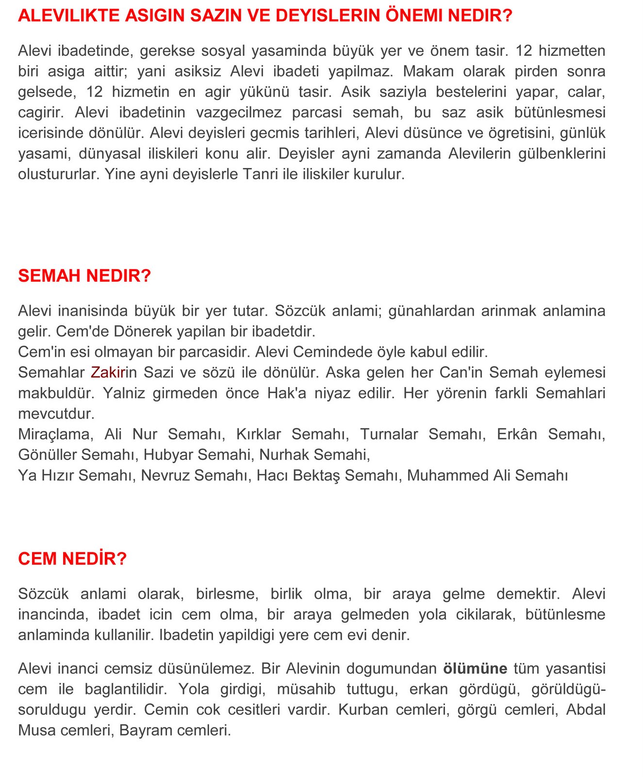 alevi genc alevilikte saz semah ve cem nedir