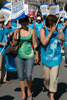 Manifestação em Guimarães, Portugal, contra a flexigurança