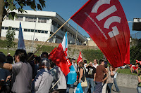 Manifestação em Guimarães, Portugal, contra a flexigurança