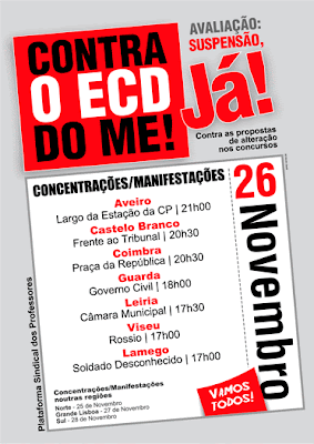 Manifestações de professores