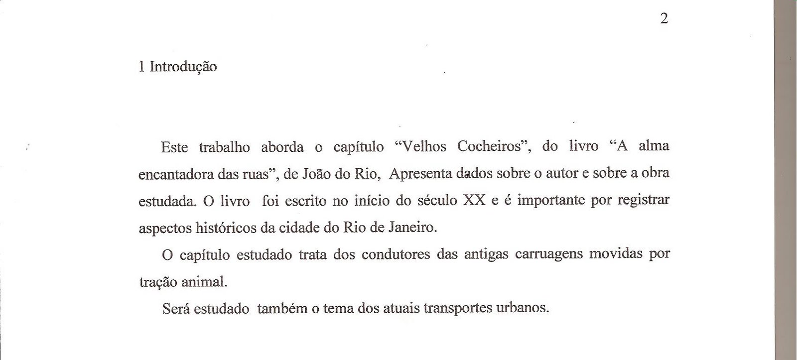 Exemplos de introdução de trabalho escolar