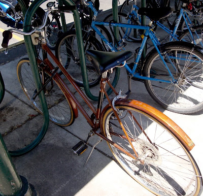 copper three speed bike