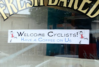 free coffee for cyclists in Bennington, VT