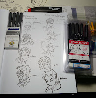 Art Supplies Reviews and Manga Cartoon Sketching: Sakura Pigma Sensei manga  drawing kit found at retail