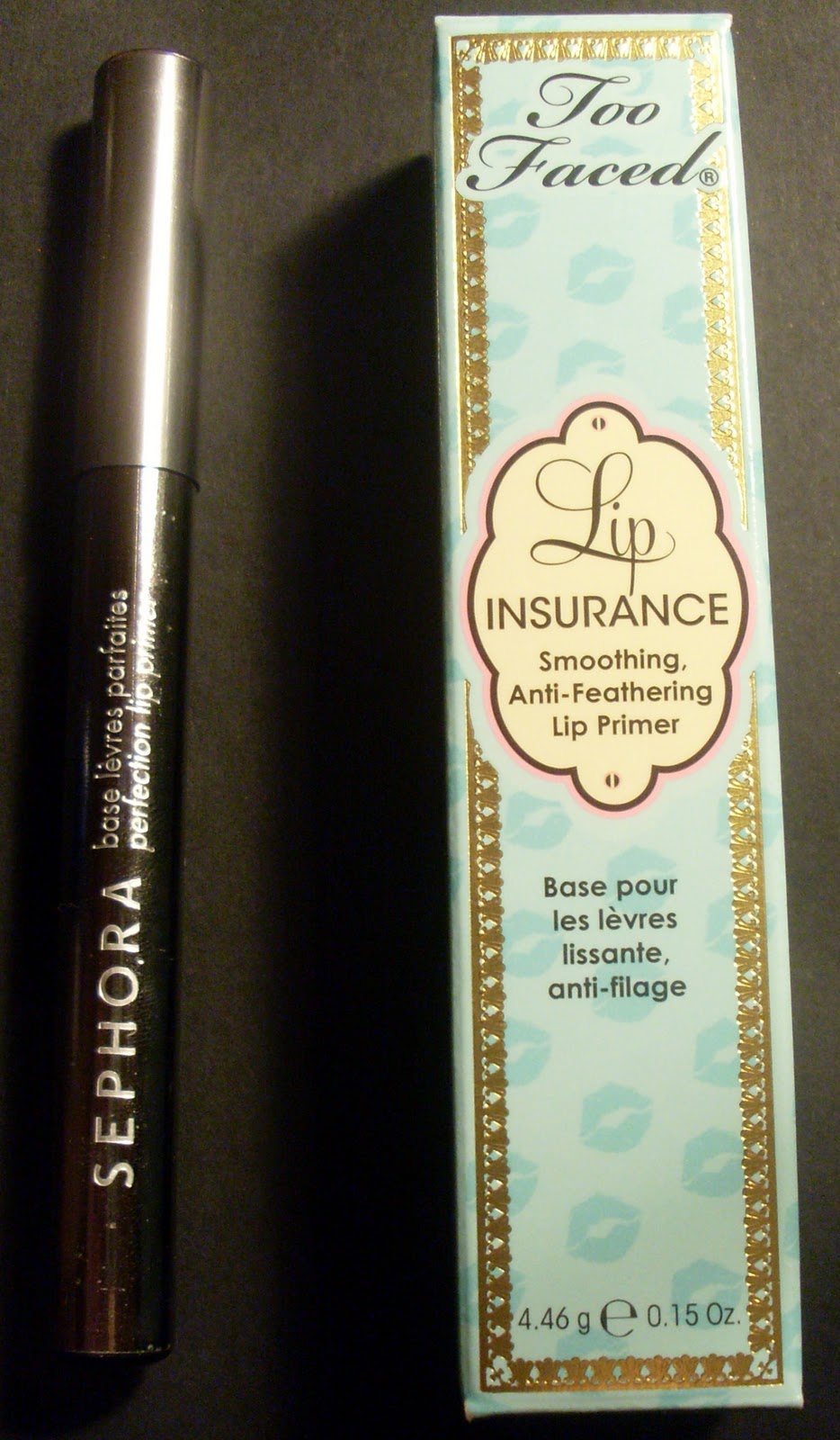 Too Faced Lip Insurance VS Sephora Perfection Lip Primer Nataly's Corner