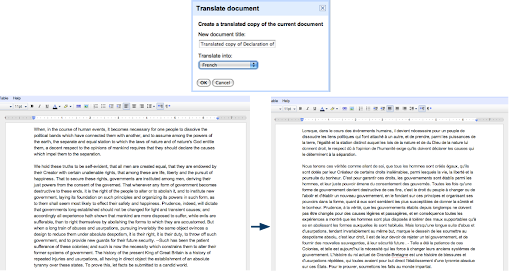 Google Docs añade característicade Traducción Google Docs añade característicade Traducción