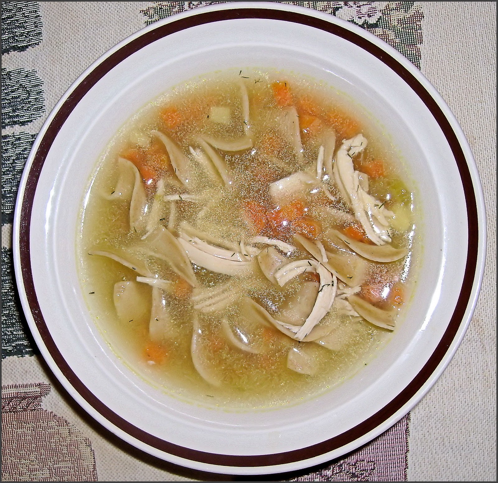 Becky Cooks Lightly Chicken Noodle Soup with Dill