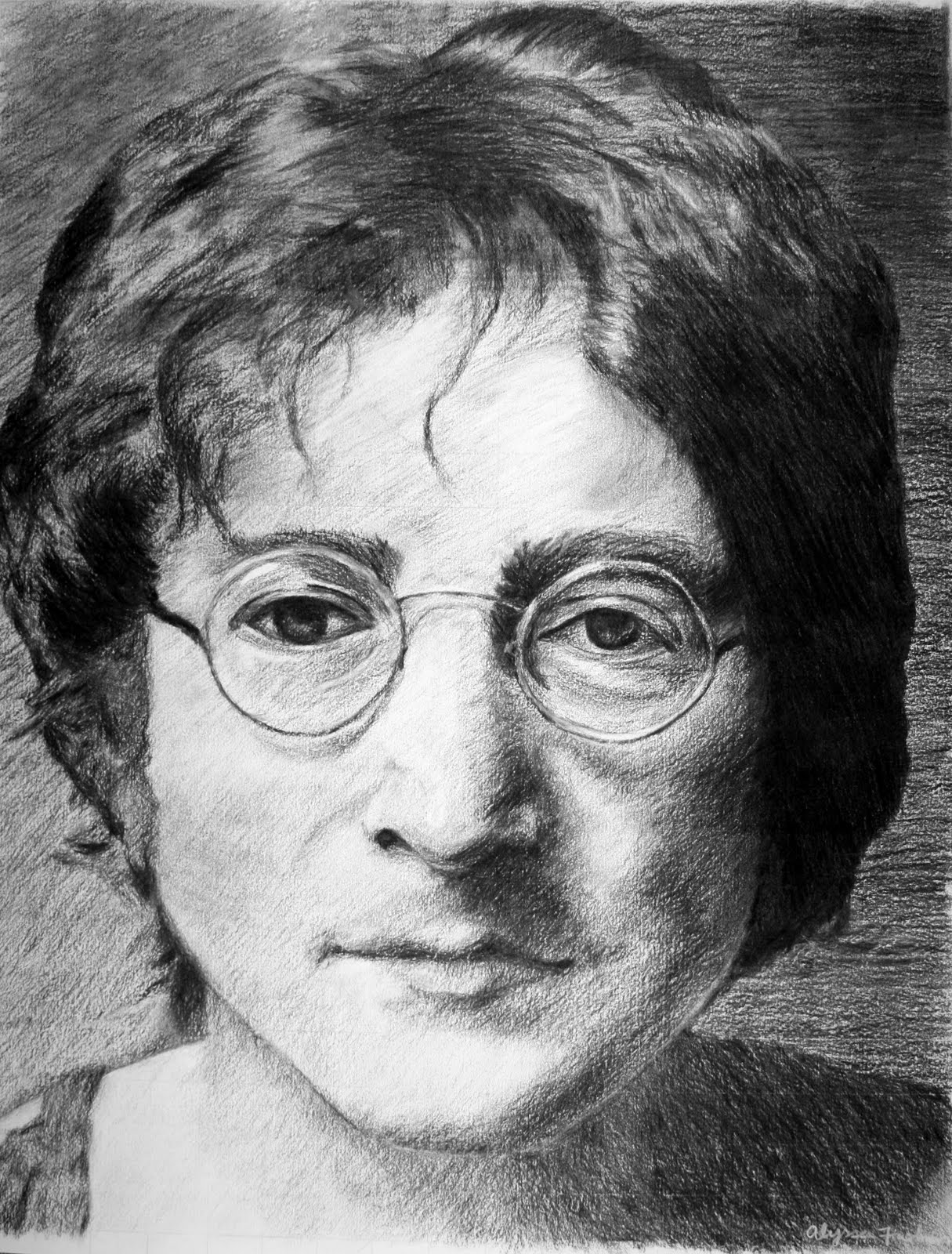 Line Drawing John Lennon : No lies just love click here to see my artwork and