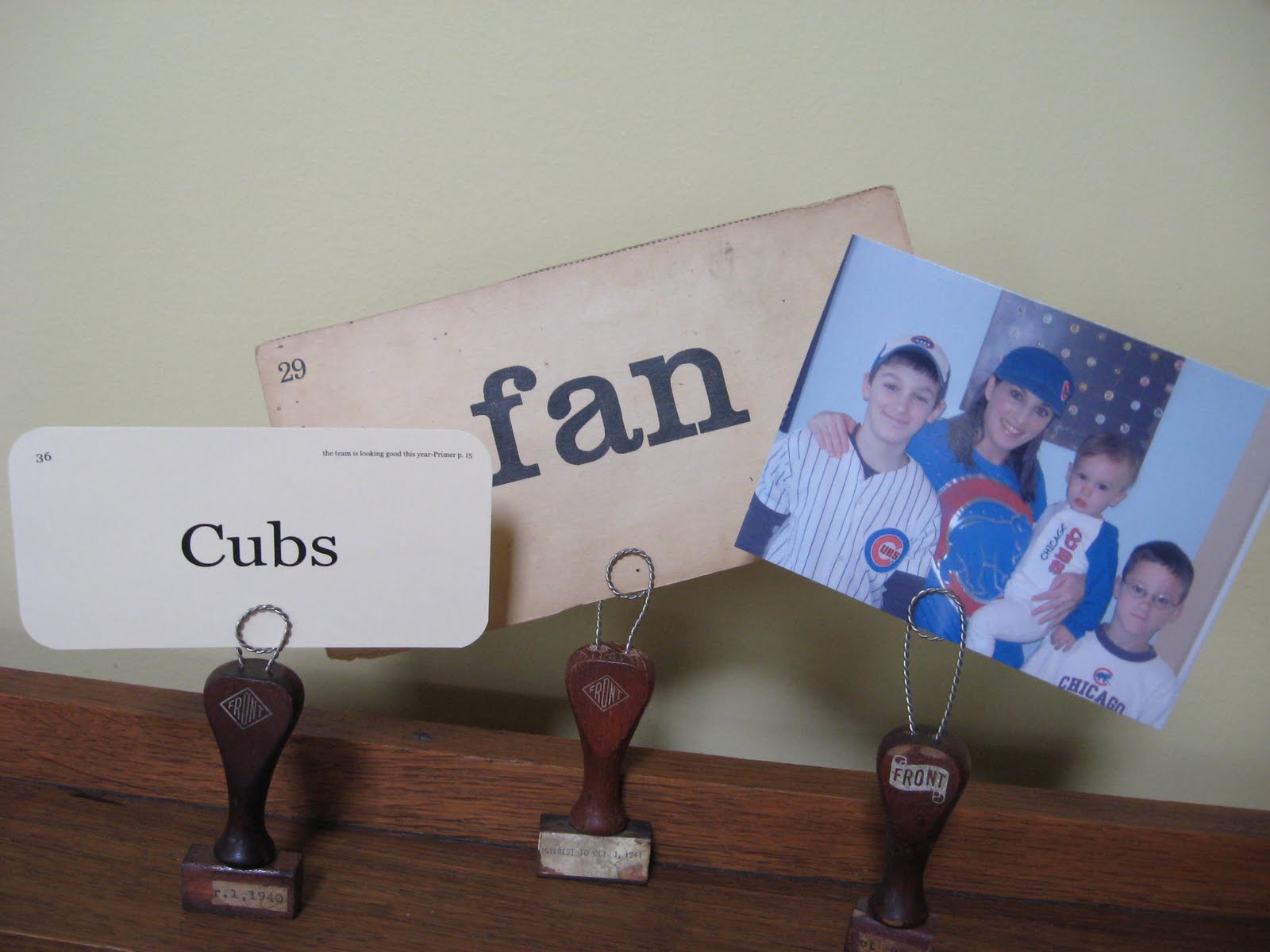 Two Junk Chix Vintage Wooden Stamp Picture Holders