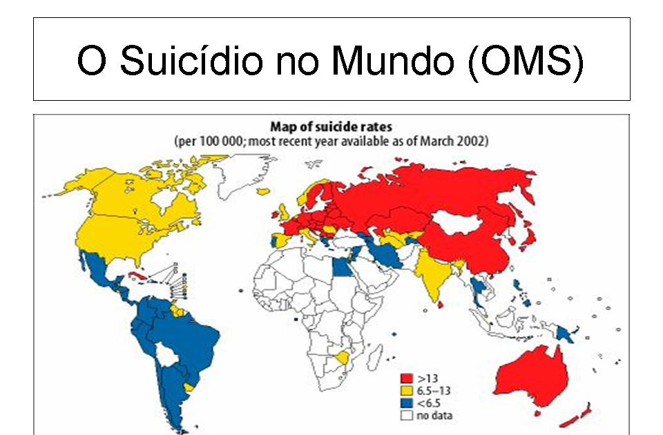 Mapa Mundial dos Suicídios