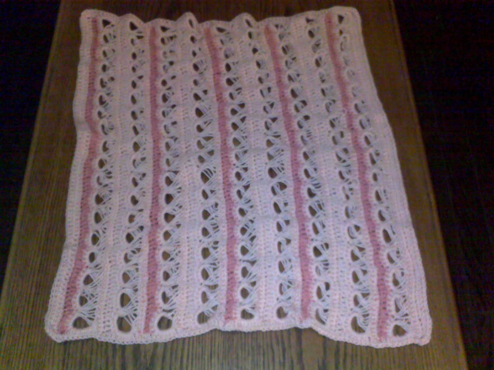 Crocheting and life in general Broomstick Lace baby blanket