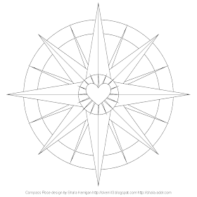 Don't Eat the Paste: Compass Rose coloring page