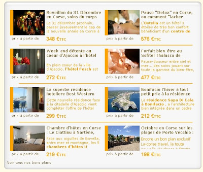 bon plan vacances en corse