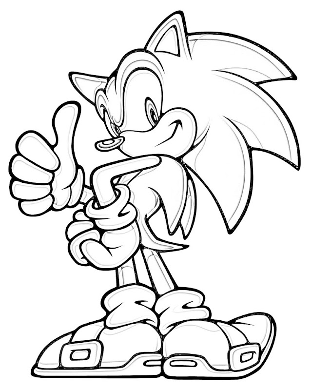 Sonic The Hedgehog Coloring pages title=