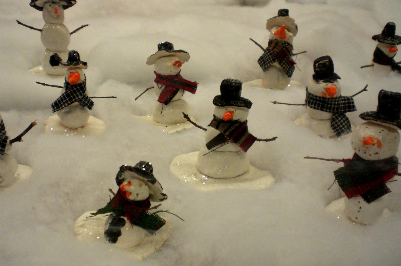 Art with Mrs. Hurley 1st grade Snowman Sculptures