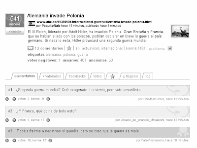 Menéame en el siglo XX, Segunda Guerra Mundial