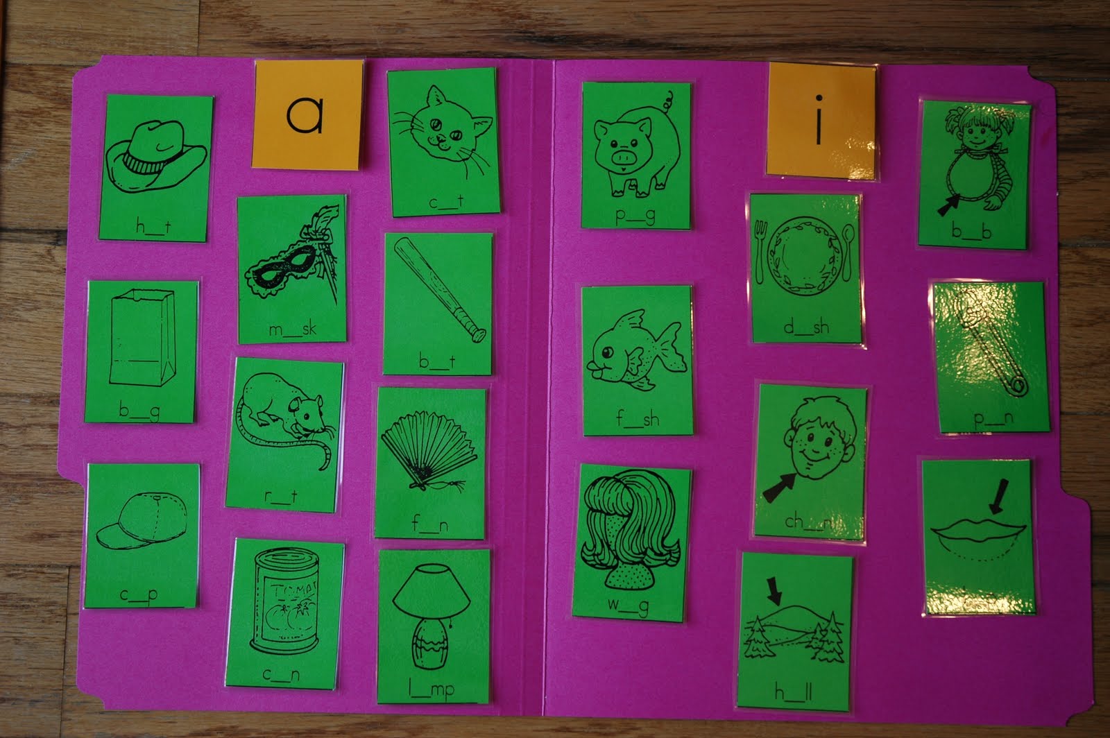 this and that: short vowel sort