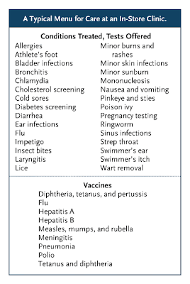 Clinic menu