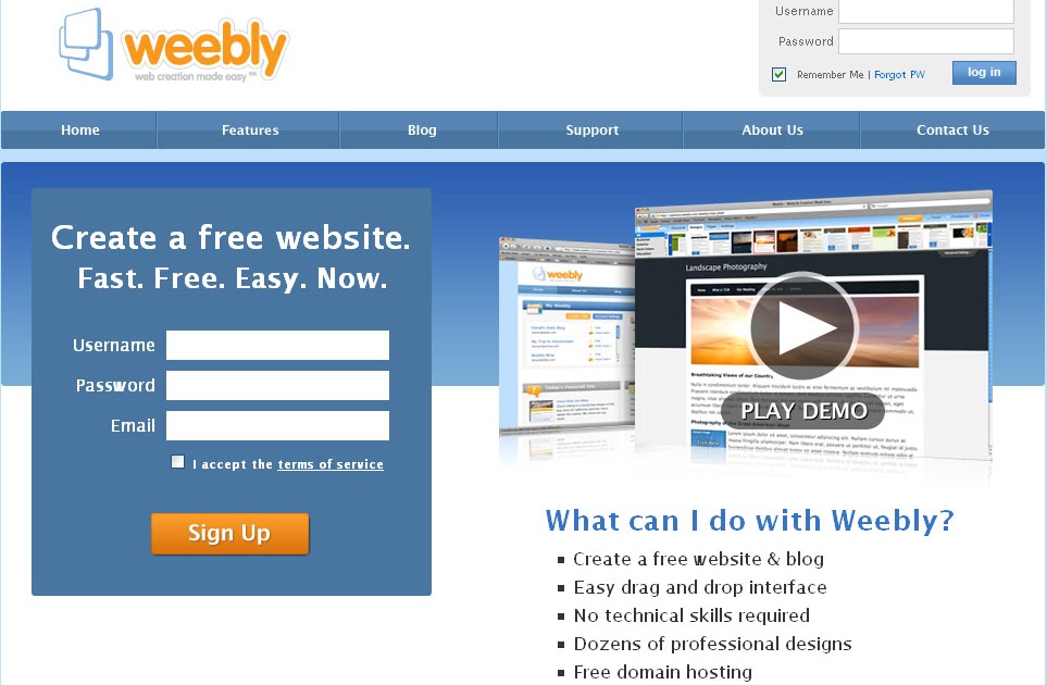 Build Free Easy sites Weebly