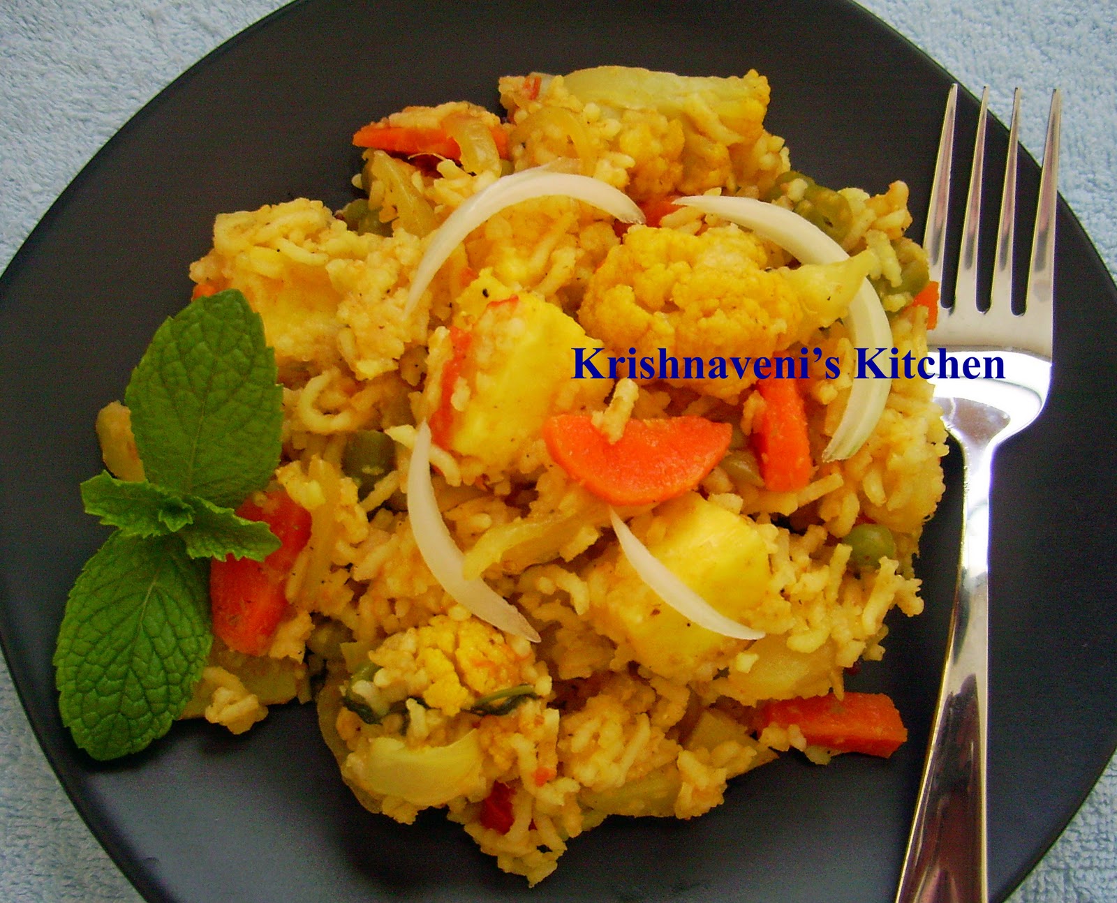 Krishnaveni's Kitchen: Vegetable Pulao