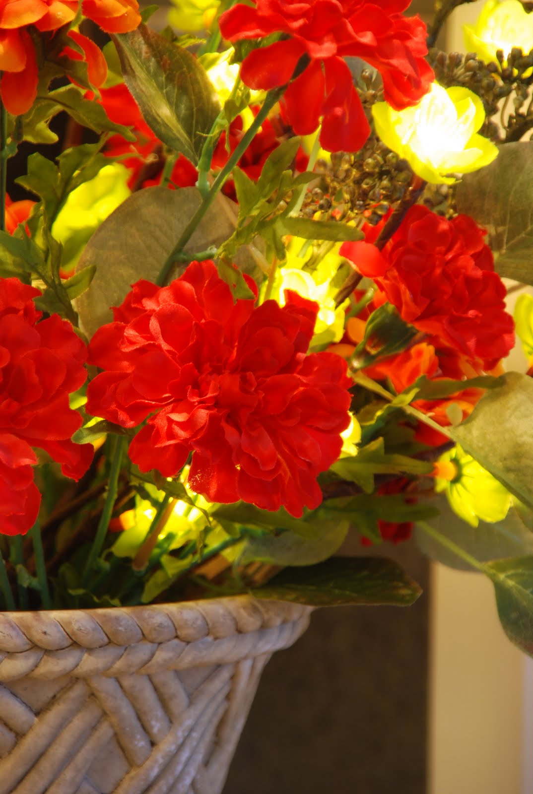 shelley b decor and more Lighted Flower Arrangement