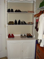 My $5 yard sale master closet shelf!