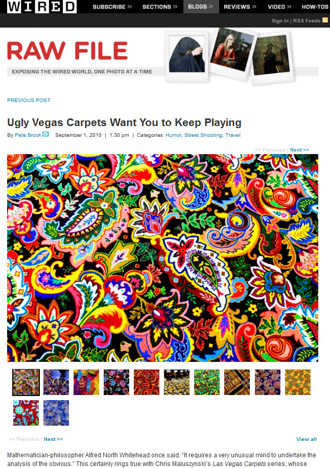The Carpetology Blog Vegas Carpet Surreal, Intense and Addictive?