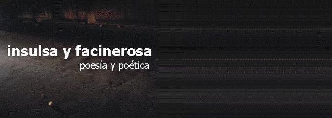 INSULSA Y FACINEROSA - poesía y poética