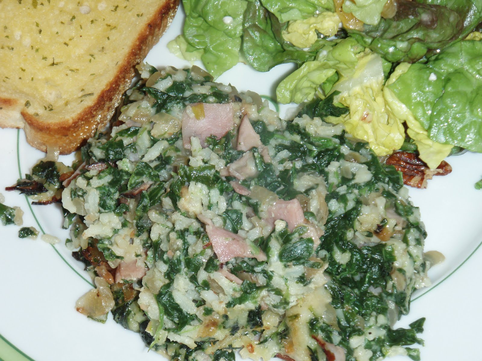 Kristi in the Kitchen Ham, Spinach, & Rice Casserole