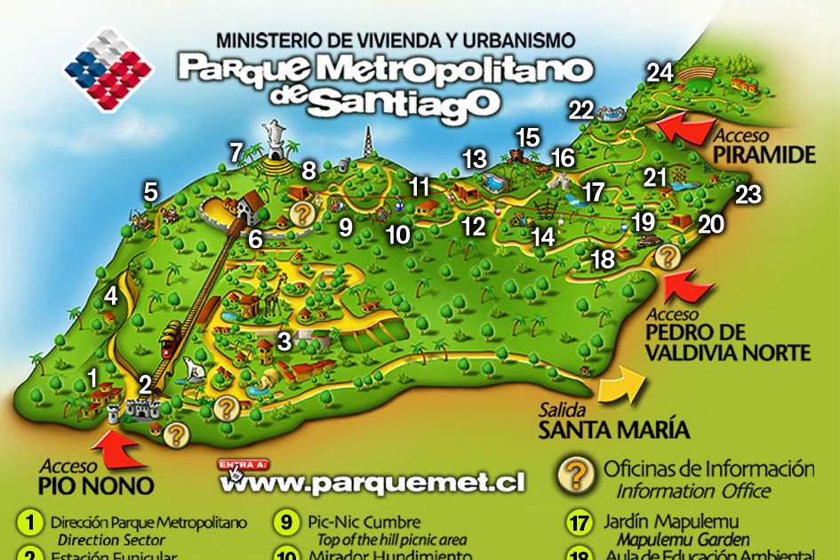 . Mapa infografico turistico del cerro