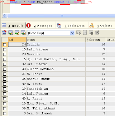 SQL Commands, Random Record