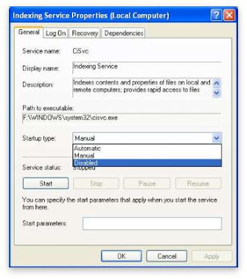 Indexing Service service,