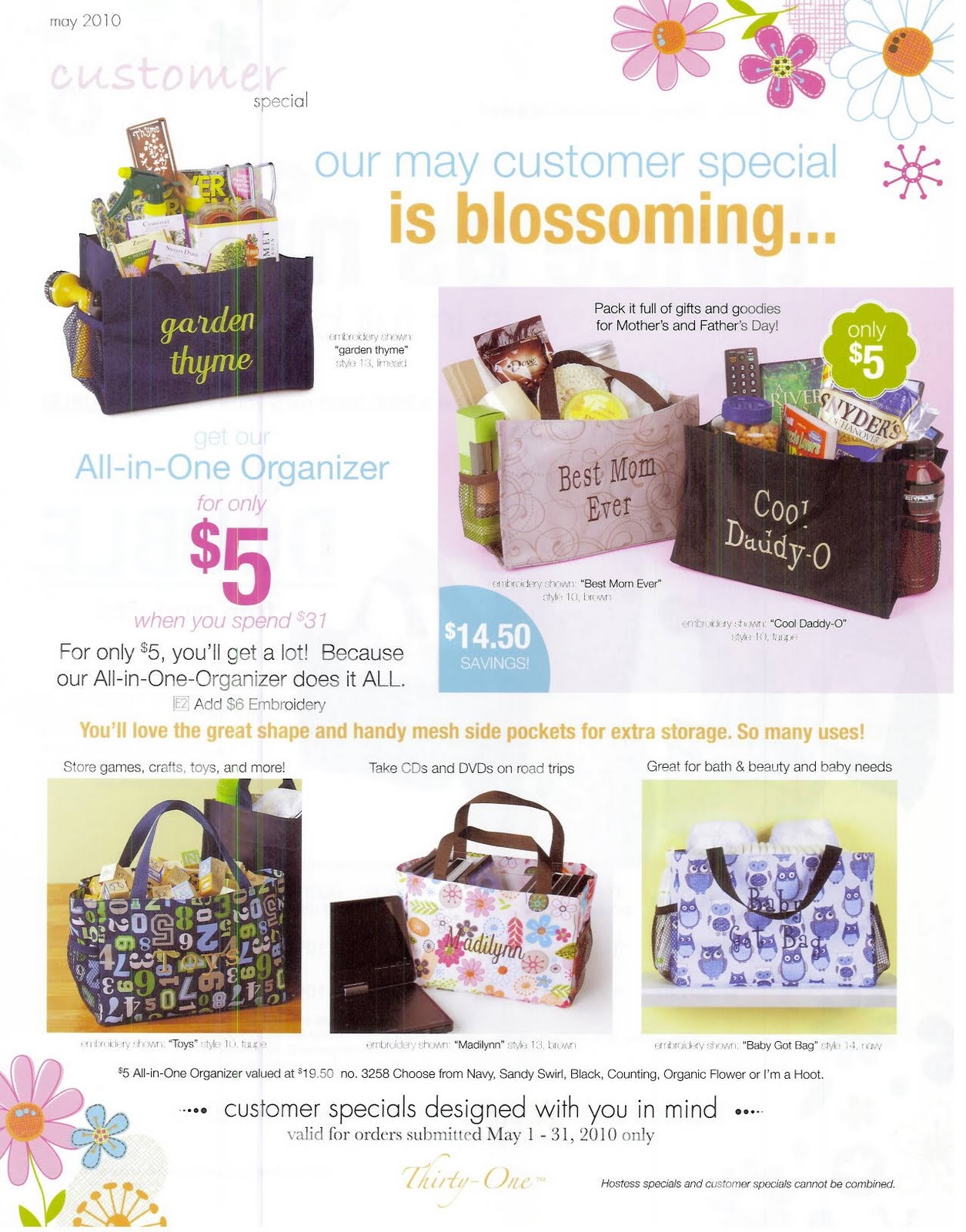 Simply Sara Thirty One Gifts MAY Special!!!!