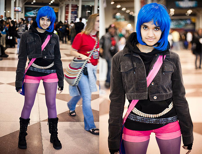 blue hair ramona flowers pop up