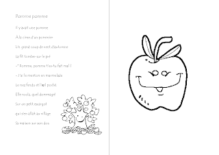comptine illustrée maternelle prescolaire pomme escargot