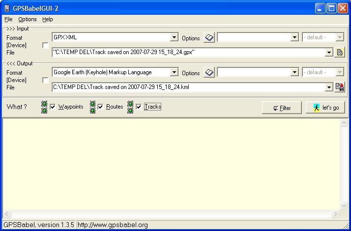 Random Rambles Converting GPX to KML files