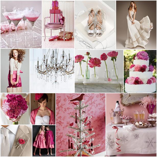 who says that pink can't work in a winter wedding i love this inspiration