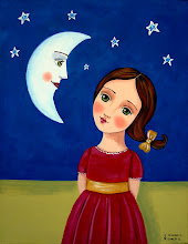 Cute Girl with Moon