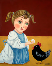 Girl grabbing an egg
