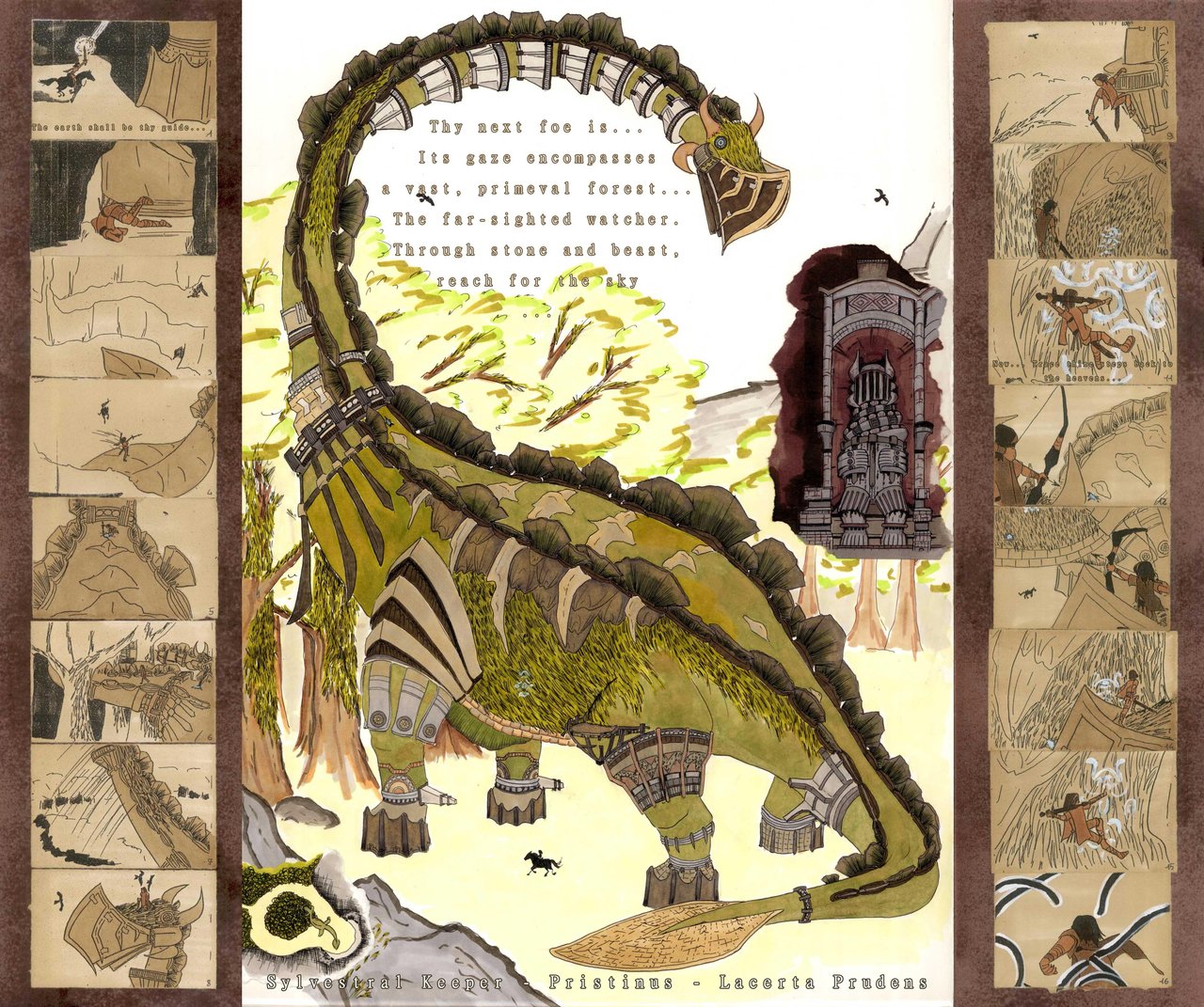 Desenho de Tricerátopo e tiranossauro rex pintado e colorido por Usuário  não registrado o dia 19 de Junho do 2011