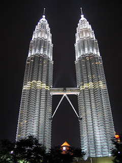 Petronus towers at night