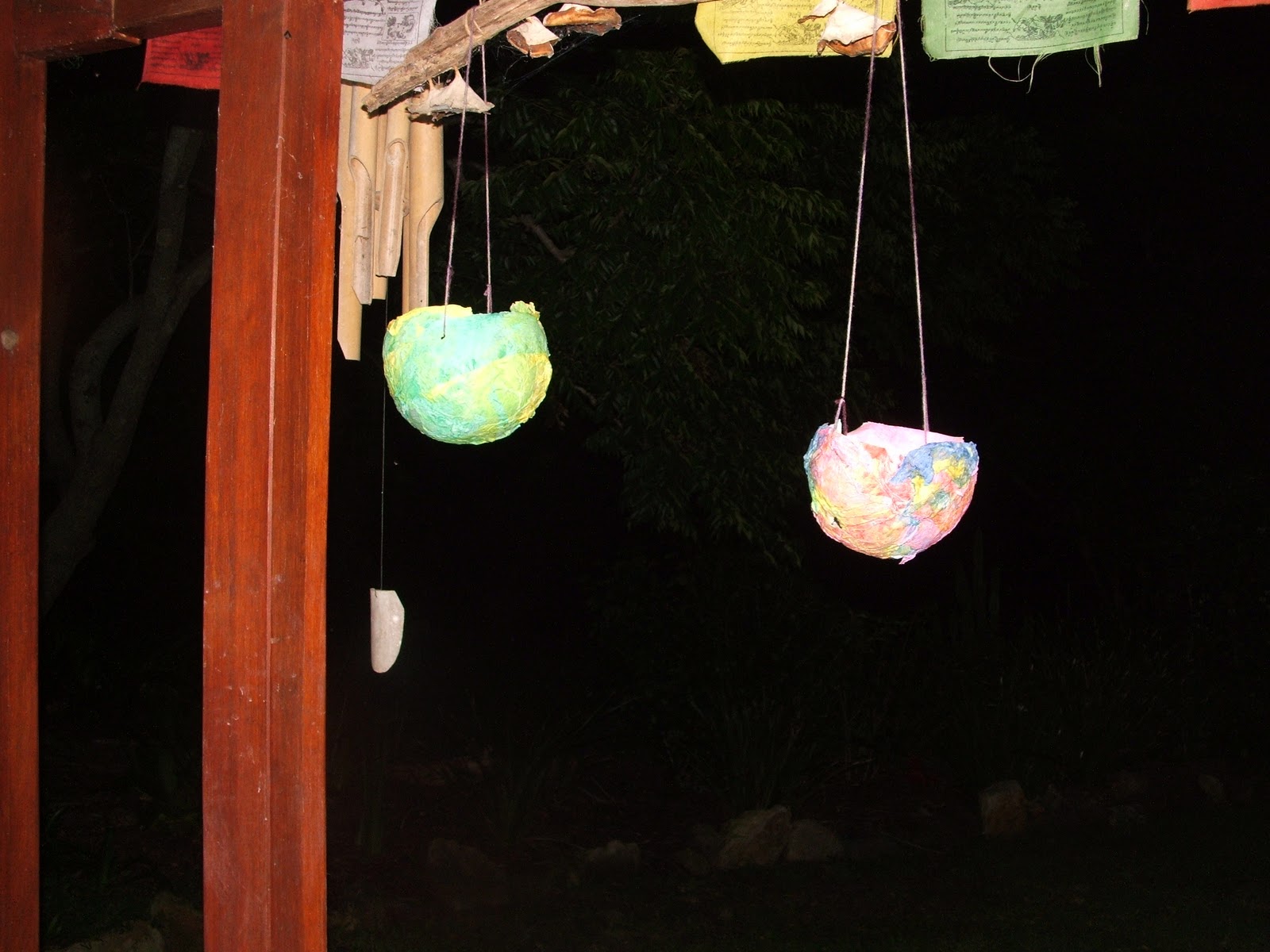Rainbow Love Farm Papier mache lanterns