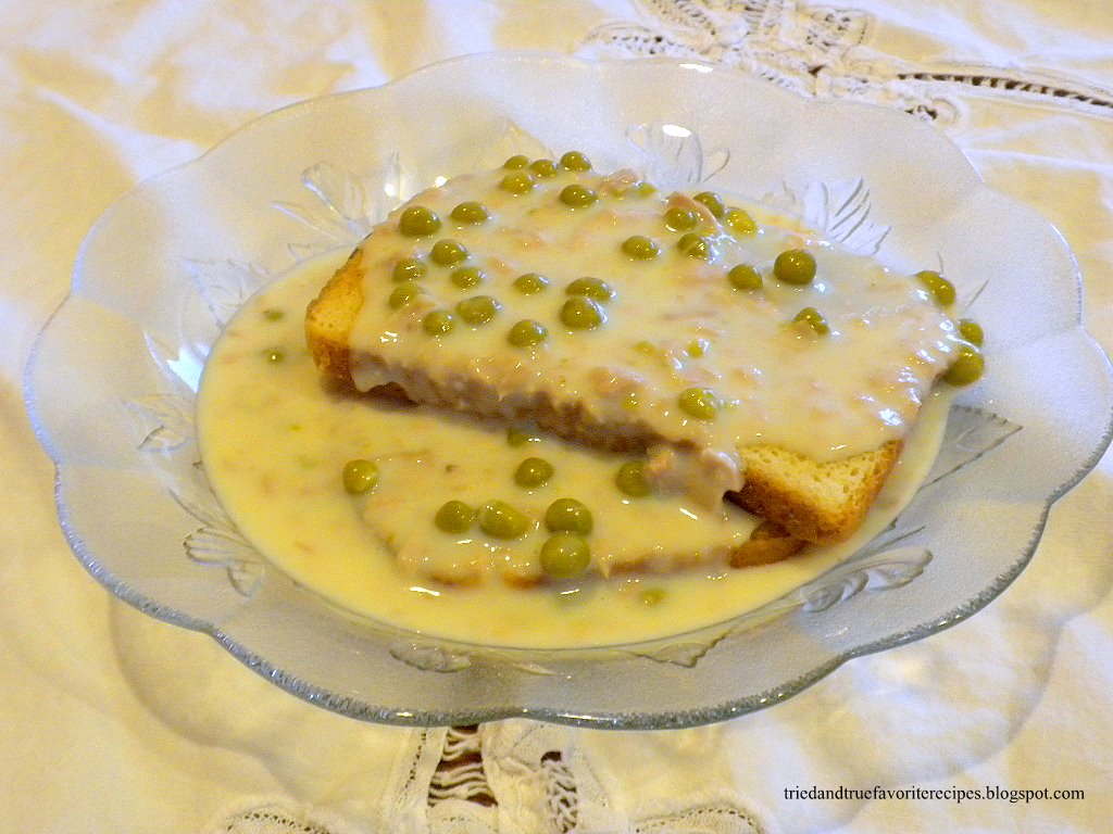 Tried And True Favorite Recipes Creamed Tuna On Toast