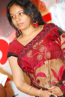 MM Srileka Hot In Red Saree